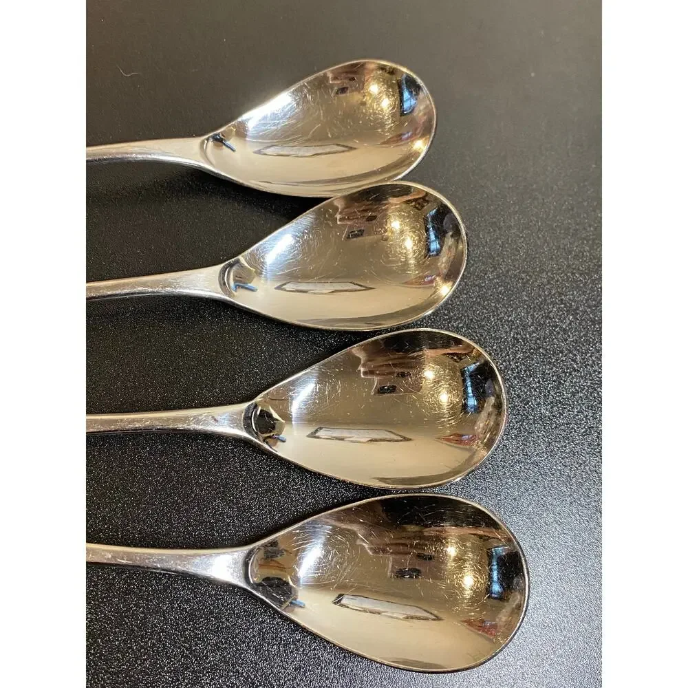 4 J.A. Henckels International Manor Pattern Oval Soup Spoons 7-3/8